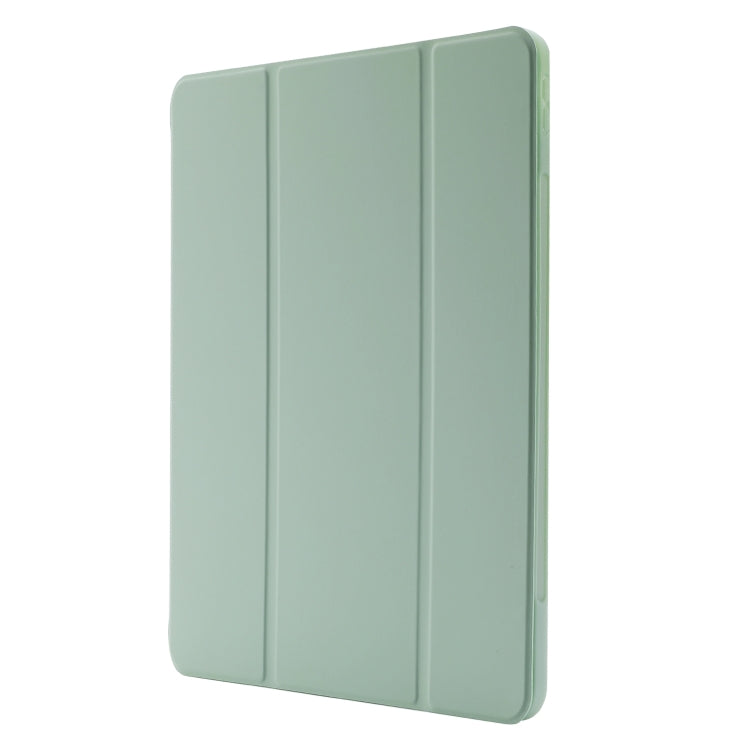 For iPad Air 13 2024 Skin Feel Tri-fold Leather Tablet Case with Pen Slot(Matcha Green) - iPad Air 13 2024 Cases by PMC TechLife | Online Shopping South Africa | PMC TechLife | Buy Now Pay Later Mobicred