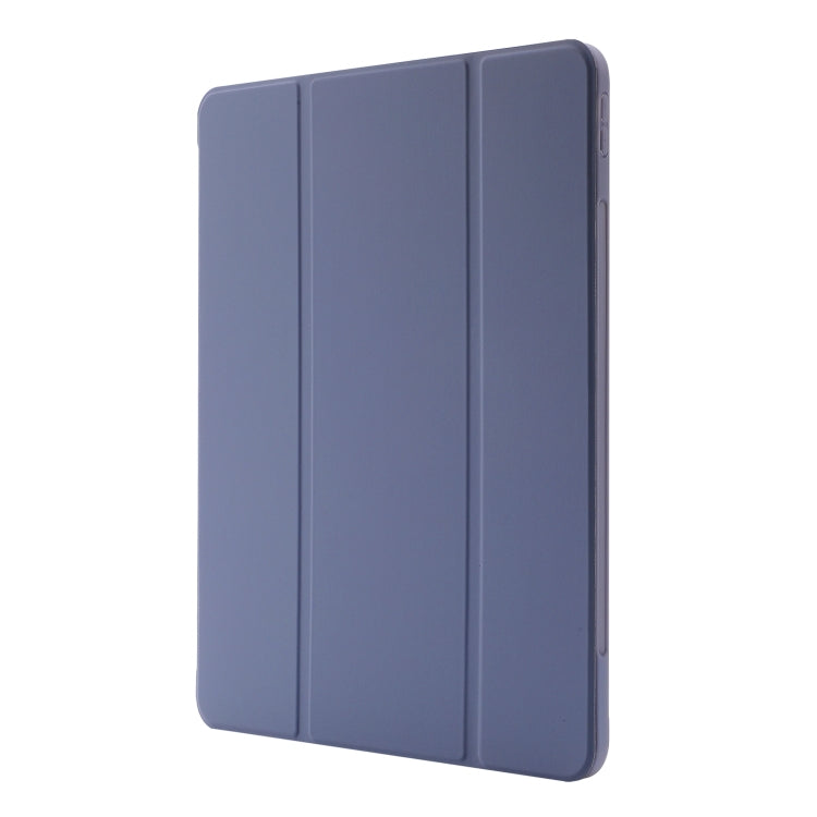 For iPad Air 13 2024 Skin Feel Tri-fold Leather Tablet Case with Pen Slot(Lavender) - iPad Air 13 2024 Cases by PMC TechLife | Online Shopping South Africa | PMC TechLife | Buy Now Pay Later Mobicred