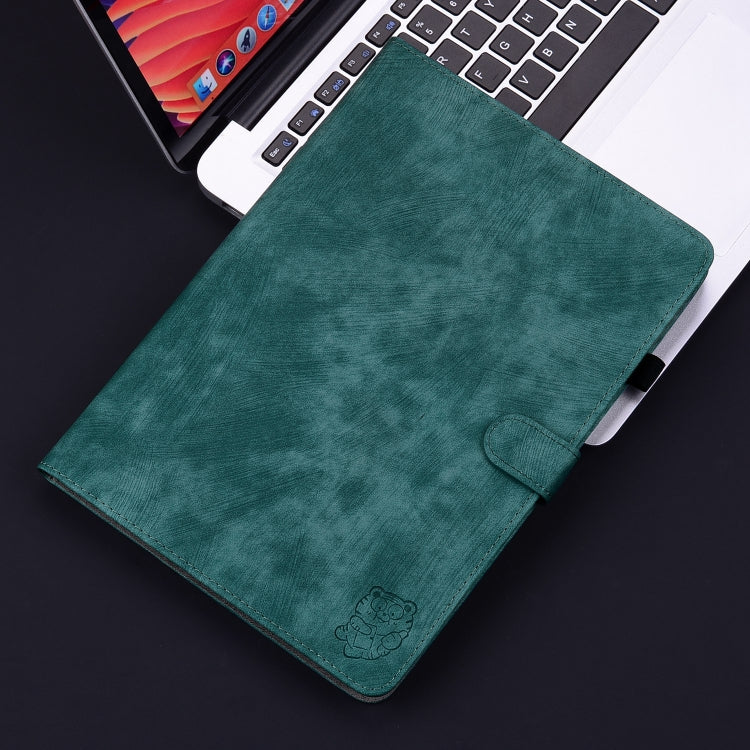For iPad Air 11 2025 / 2024 Embossed Tiger Pattern Leather Tablet Case(Dark Green) - free shipping - PMC TechLife - Order now!
