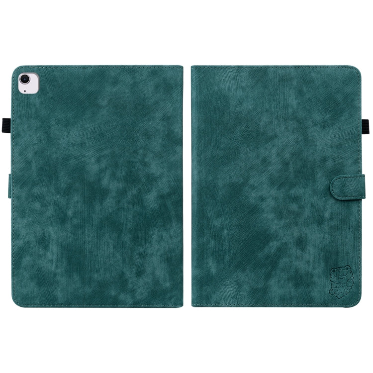 For iPad Air 11 2025 / 2024 Embossed Tiger Pattern Leather Tablet Case(Dark Green) - free shipping - PMC TechLife - Order now!