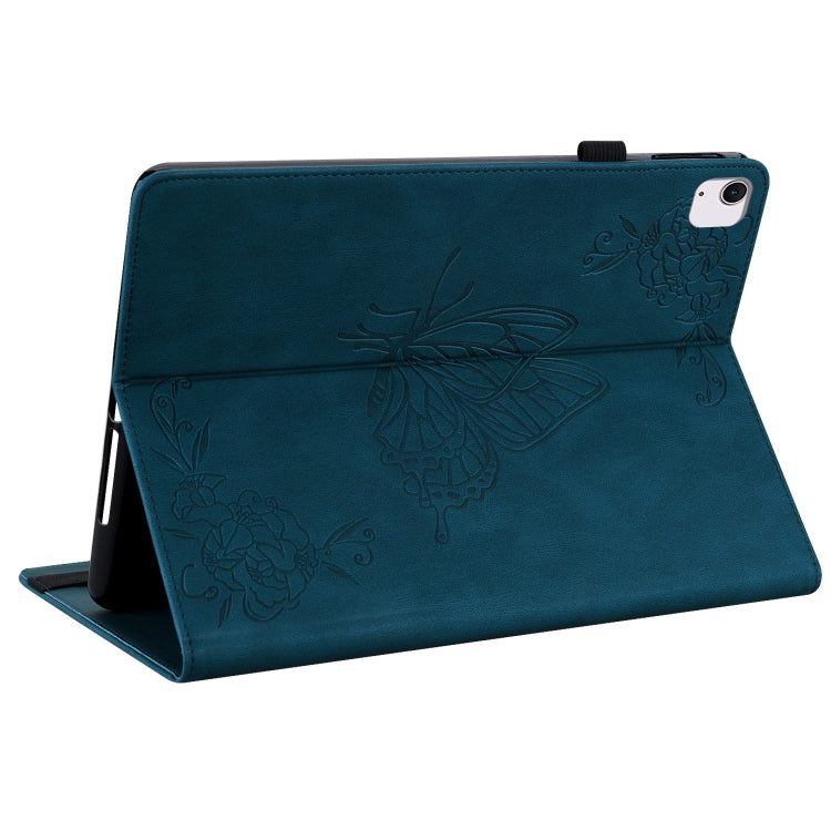 For iPad Air 11 2024 Butterfly Flower Embossed Leather Tablet Case(Blue) - free shipping - PMC TechLife - Order now!