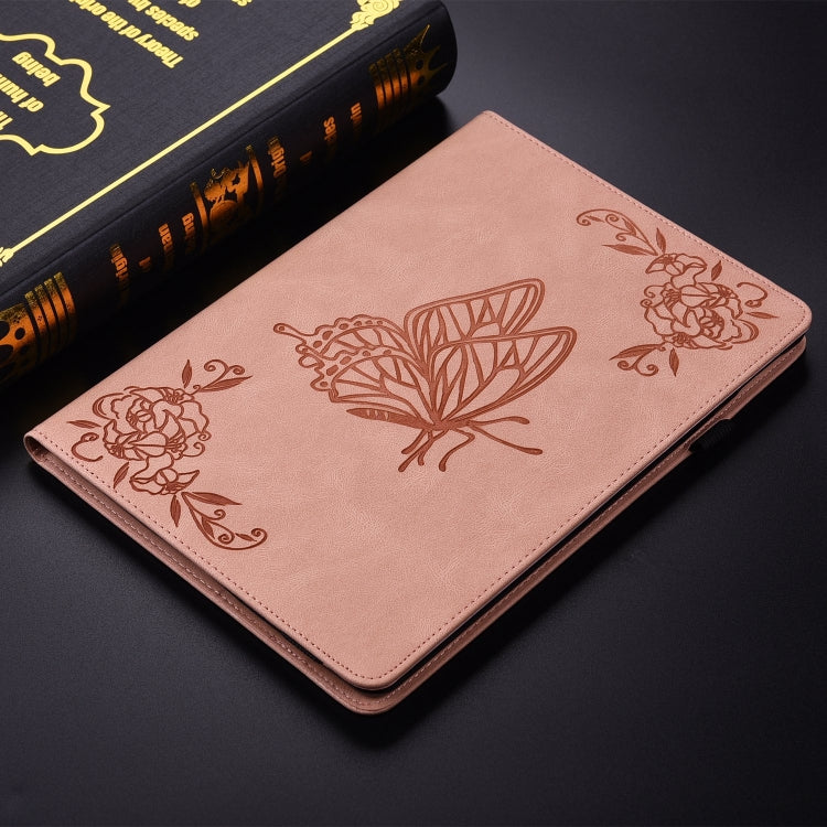For iPad Air 11 2024 Butterfly Flower Embossed Leather Tablet Case(Rose Gold) - iPad Air 11 2025 / 2024 Cases by PMC TechLife | Online Shopping South Africa | PMC TechLife | Buy Now Pay Later Mobicred