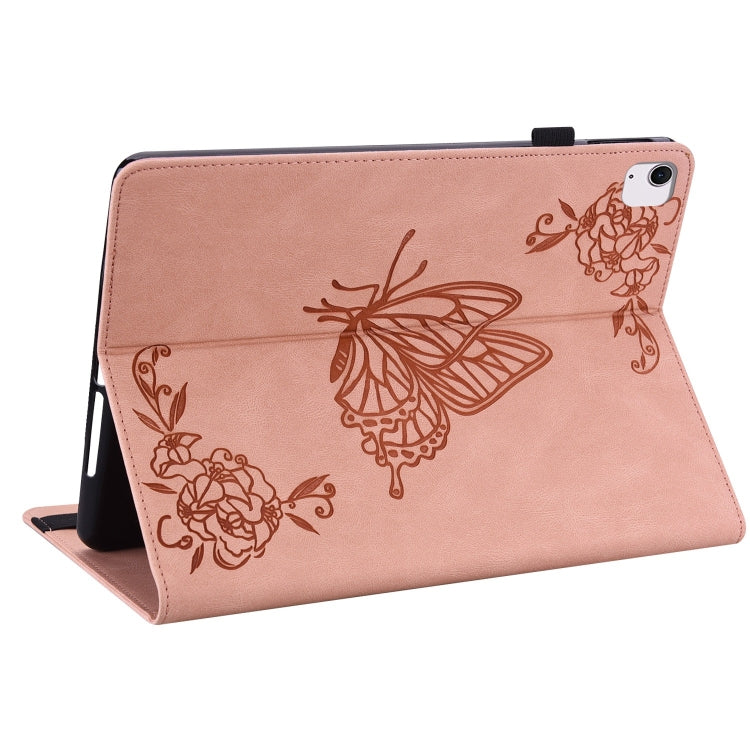 For iPad Air 11 2024 Butterfly Flower Embossed Leather Tablet Case(Rose Gold) - iPad Air 11 2025 / 2024 Cases by PMC TechLife | Online Shopping South Africa | PMC TechLife | Buy Now Pay Later Mobicred