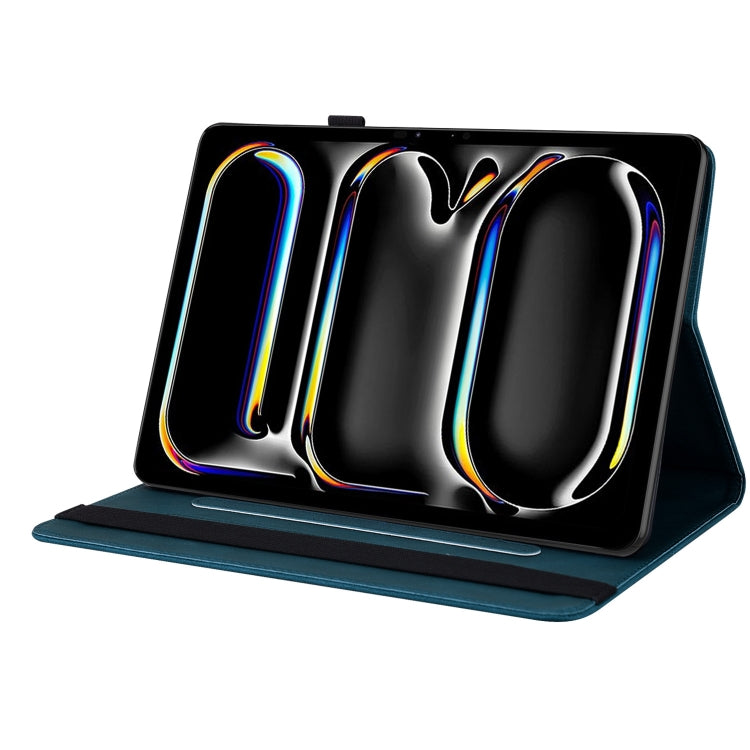 For iPad Pro 11 2024 Butterfly Flower Embossed Leather Tablet Case(Blue) - iPad Pro 11 2024 Cases by PMC TechLife | Online Shopping South Africa | PMC TechLife | Buy Now Pay Later Mobicred