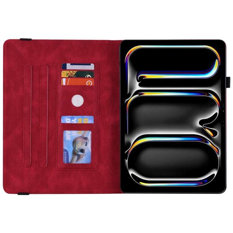 For iPad Pro 11 2024 Butterfly Flower Embossed Leather Tablet Case(Red) - iPad Pro 11 2024 Cases by PMC TechLife | Online Shopping South Africa | PMC TechLife | Buy Now Pay Later Mobicred