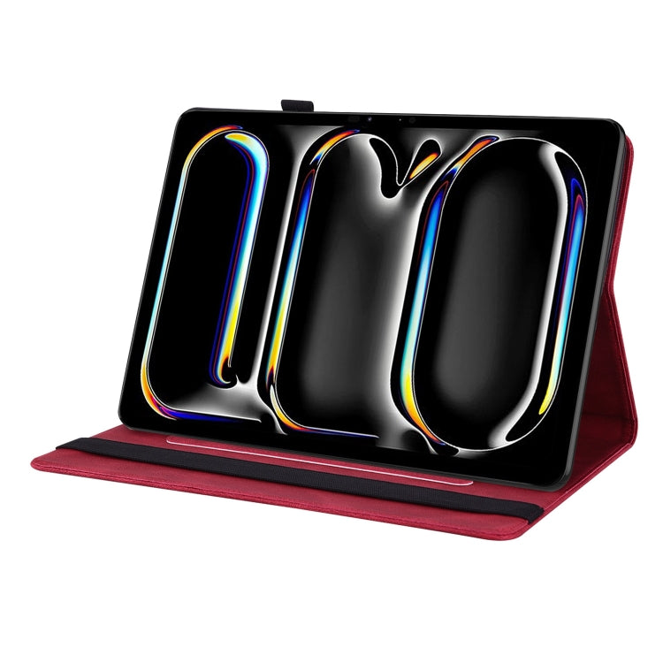 For iPad Pro 11 2024 Butterfly Flower Embossed Leather Tablet Case(Red) - iPad Pro 11 2024 Cases by PMC TechLife | Online Shopping South Africa | PMC TechLife | Buy Now Pay Later Mobicred