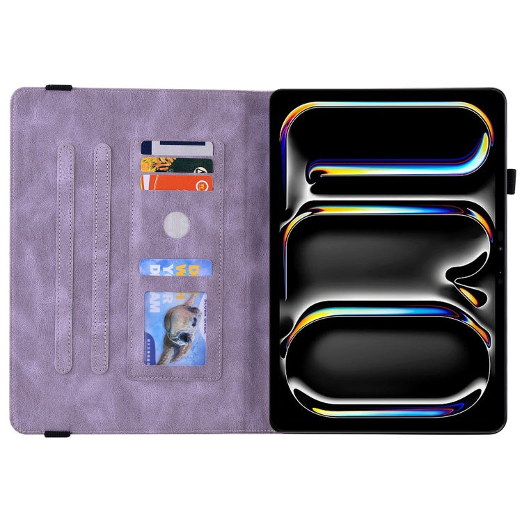 For iPad Pro 11 2024 Butterfly Flower Embossed Leather Tablet Case(Purple) - iPad Pro 11 2024 Cases by PMC TechLife | Online Shopping South Africa | PMC TechLife | Buy Now Pay Later Mobicred