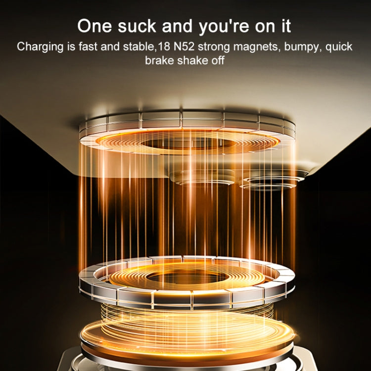 Momax Cm32 Q2 Mag Mount Metal Magnetic Wireless Fast Charging Car Holder - Car Holders by PMC TechLife | Online Shopping South Africa | PMC TechLife | Buy Now Pay Later Mobicred