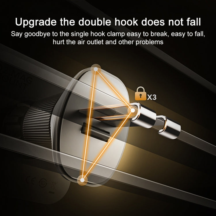 Momax Cm32 Q2 Mag Mount Metal Magnetic Wireless Fast Charging Car Holder - Car Holders by PMC TechLife | Online Shopping South Africa | PMC TechLife | Buy Now Pay Later Mobicred