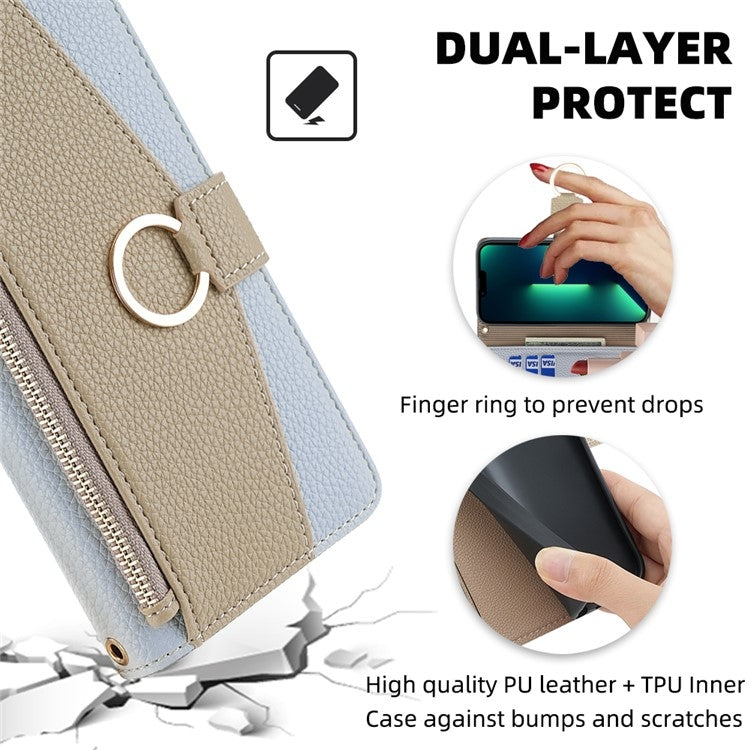 For Itel A50 4G Crossbody Litchi Texture Leather Phone Case(Blue) - free shipping - PMC TechLife - Order now!