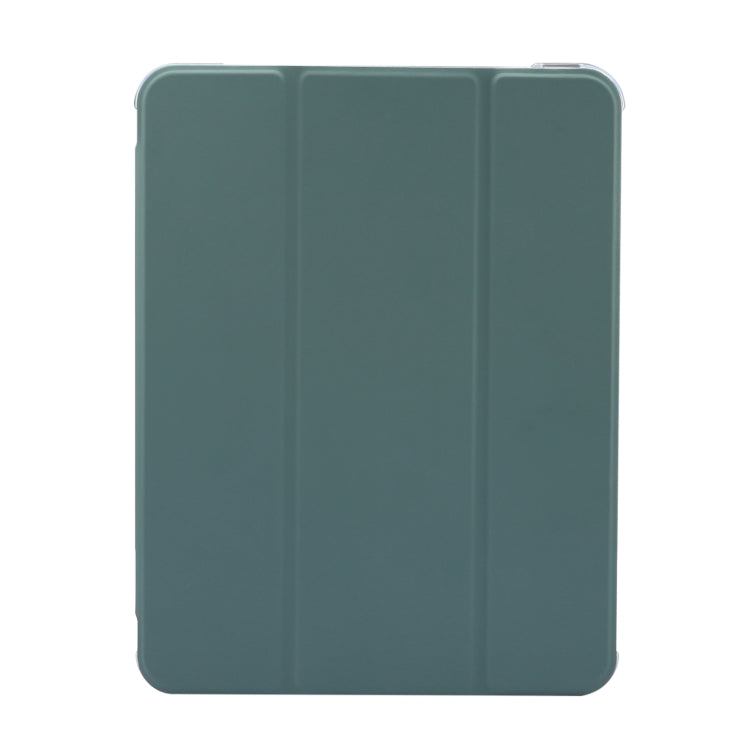 For iPad Air 11 2024 3-folding Electric Pressed Skin Texture Leather Tablet Case(Deep Green) - iPad Air 11 2024 Cases by PMC TechLife | Online Shopping South Africa | PMC TechLife | Buy Now Pay Later Mobicred