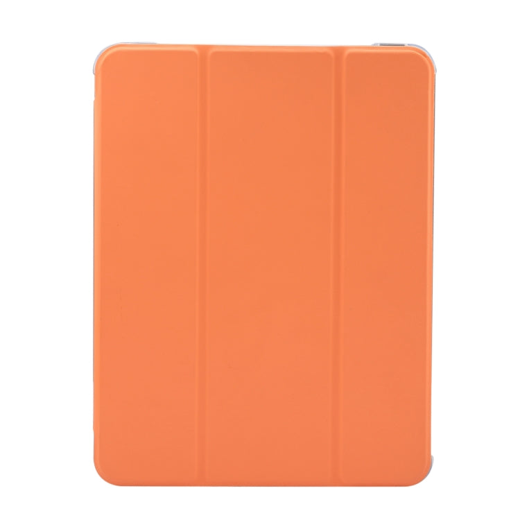 For iPad Air 11 2024 3-folding Electric Pressed Skin Texture Leather Tablet Case(Orange) - iPad Air 11 2024 Cases by PMC TechLife | Online Shopping South Africa | PMC TechLife | Buy Now Pay Later Mobicred