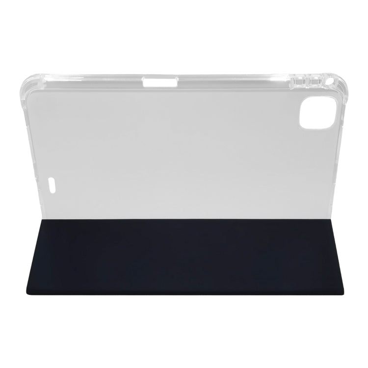 For iPad Pro 11 2024 3-folding Electric Pressed Skin Texture Leather Tablet Case(Black) - iPad Pro 11 2024 Cases by PMC TechLife | Online Shopping South Africa | PMC TechLife | Buy Now Pay Later Mobicred