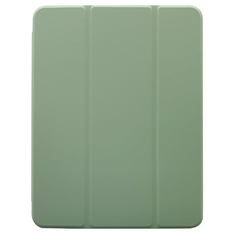 For iPad Pro 11 2024 3-folding Electric Pressed Skin Texture Leather Tablet Case(Green) - iPad Pro 11 2024 Cases by PMC TechLife | Online Shopping South Africa | PMC TechLife | Buy Now Pay Later Mobicred