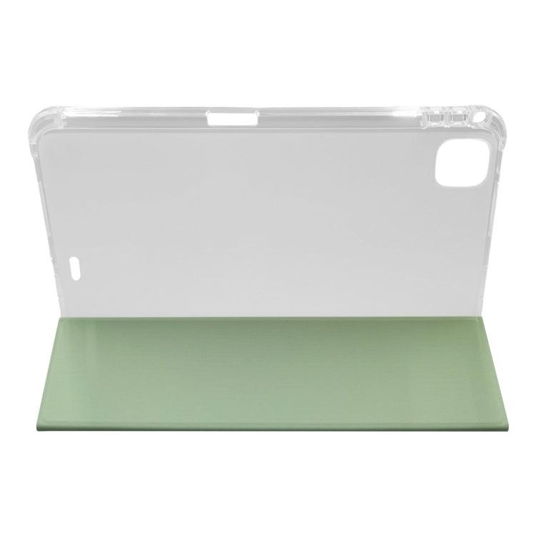 For iPad Pro 11 2024 3-folding Electric Pressed Skin Texture Leather Tablet Case(Green) - iPad Pro 11 2024 Cases by PMC TechLife | Online Shopping South Africa | PMC TechLife | Buy Now Pay Later Mobicred