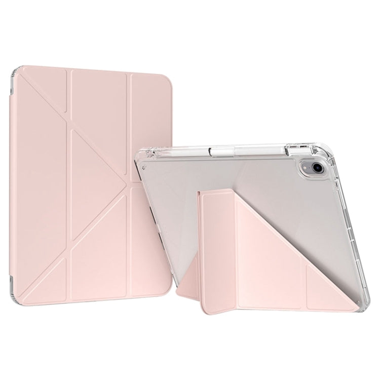 For iPad Air 13 2025 / 2024 / Pro 12.9 GEBEI Deformation Leather Tablet Case(Pink) - iPad Air 13 2025 / 2024 Cases by GEBEI | Online Shopping South Africa | PMC TechLife | Buy Now Pay Later Mobicred