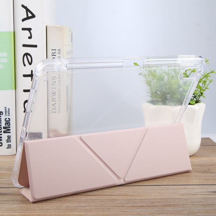 For iPad Air 13 2025 / 2024 / Pro 12.9 GEBEI Deformation Leather Tablet Case(Pink) - iPad Air 13 2025 / 2024 Cases by GEBEI | Online Shopping South Africa | PMC TechLife | Buy Now Pay Later Mobicred