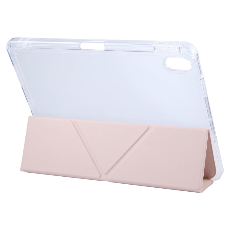 For iPad Air 11 2025 / 2024 / Air 5 / 4 GEBEI Deformation Leather Tablet Case(Pink) - iPad Air 11 2025 / 2024 Cases by GEBEI | Online Shopping South Africa | PMC TechLife | Buy Now Pay Later Mobicred