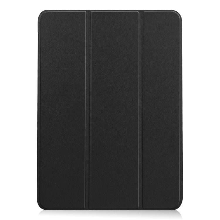 For iPad Air 13 2024 Custer Pure Color 3-Fold Holder Smart Leather Tablet Case(Black) - iPad Air 13 2024 Cases by PMC TechLife | Online Shopping South Africa | PMC TechLife | Buy Now Pay Later Mobicred