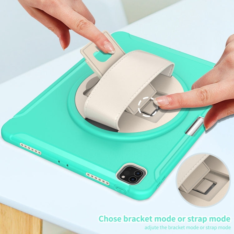 For iPad Pro 11 2024 Spider Wheel Silicone Hybrid PC Tablet Case(Mint Green) - iPad Pro 11 2024 Cases by PMC TechLife | Online Shopping South Africa | PMC TechLife | Buy Now Pay Later Mobicred