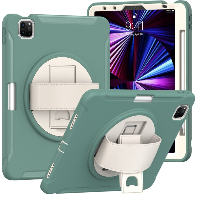 For iPad Pro 11 2024 Spider Wheel Silicone Hybrid PC Tablet Case(Emerald Green) - iPad Pro 11 2024 Cases by PMC TechLife | Online Shopping South Africa | PMC TechLife | Buy Now Pay Later Mobicred
