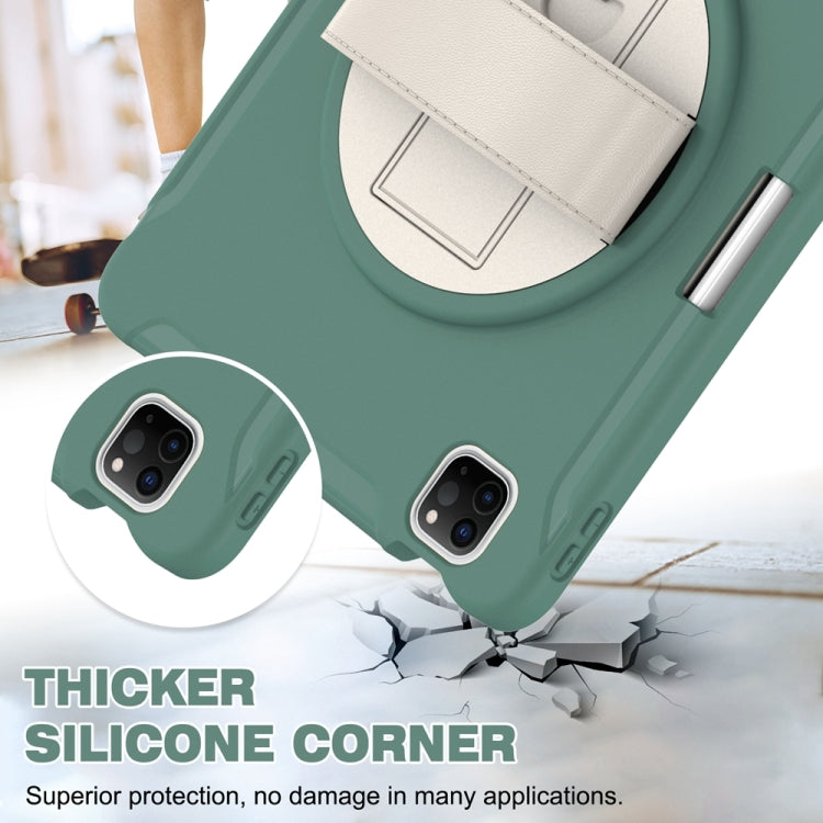 For iPad Pro 11 2024 Spider Wheel Silicone Hybrid PC Tablet Case(Emerald Green) - iPad Pro 11 2024 Cases by PMC TechLife | Online Shopping South Africa | PMC TechLife | Buy Now Pay Later Mobicred