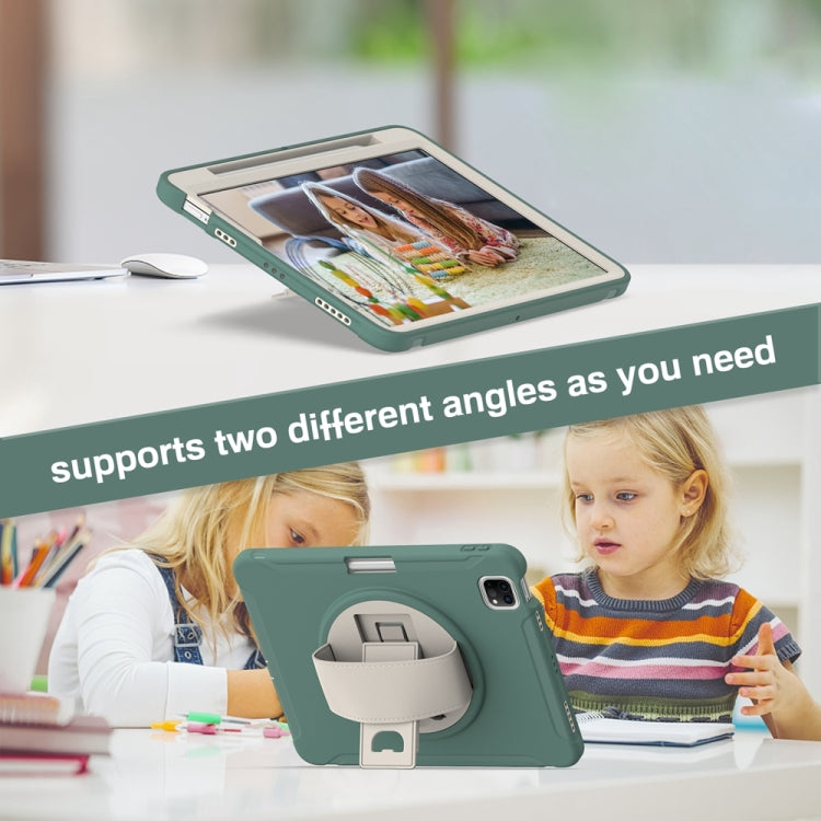 For iPad Pro 11 2024 Spider Wheel Silicone Hybrid PC Tablet Case(Emerald Green) - iPad Pro 11 2024 Cases by PMC TechLife | Online Shopping South Africa | PMC TechLife | Buy Now Pay Later Mobicred