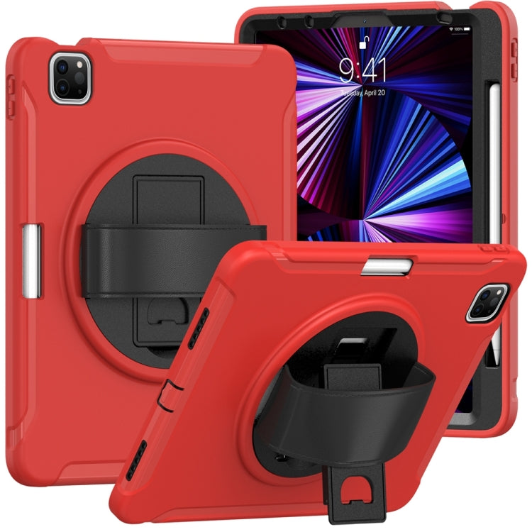 For iPad Pro 11 2024 Spider Wheel Silicone Hybrid PC Tablet Case(Red) - iPad Pro 11 2024 Cases by PMC TechLife | Online Shopping South Africa | PMC TechLife | Buy Now Pay Later Mobicred