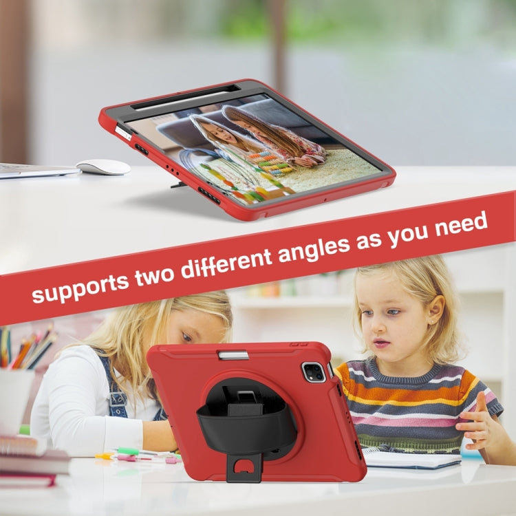 For iPad Pro 11 2024 Spider Wheel Silicone Hybrid PC Tablet Case(Red) - iPad Pro 11 2024 Cases by PMC TechLife | Online Shopping South Africa | PMC TechLife | Buy Now Pay Later Mobicred