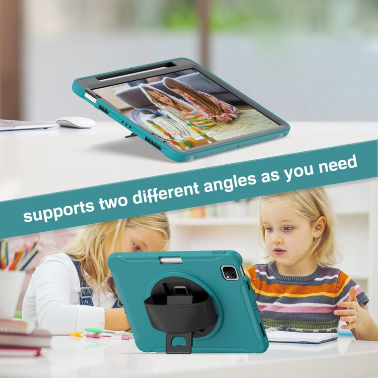 For iPad Pro 11 2024 Spider Wheel Silicone Hybrid PC Tablet Case(Blue) - iPad Pro 11 2024 Cases by PMC TechLife | Online Shopping South Africa | PMC TechLife | Buy Now Pay Later Mobicred