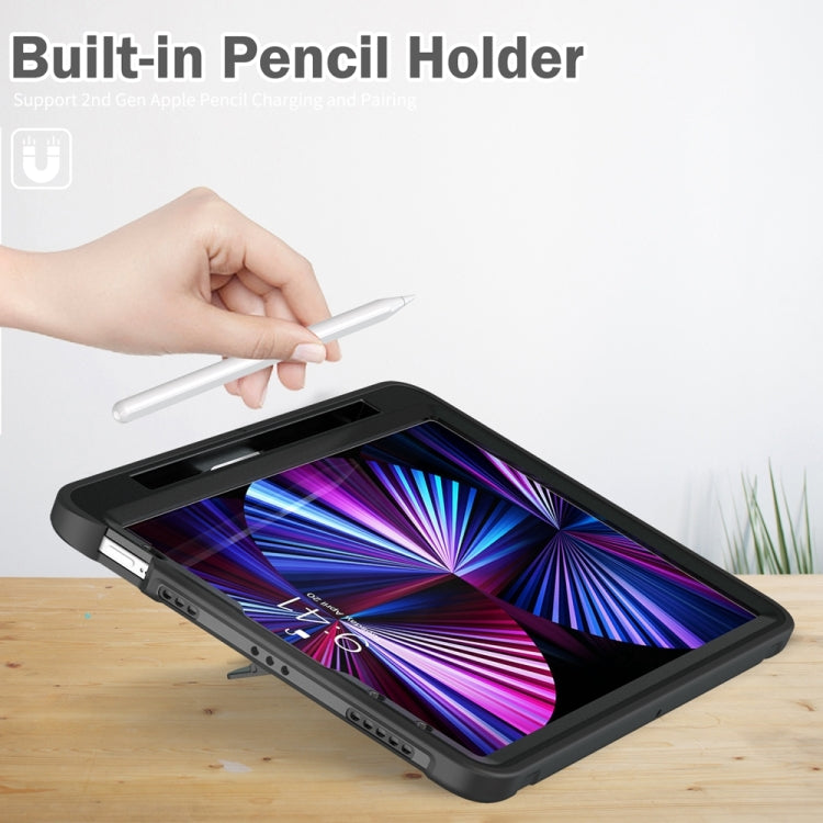 For iPad Air 11 2024 Spider Wheel Silicone Hybrid PC Tablet Case(Black) - iPad Air 11 2024 Cases by PMC TechLife | Online Shopping South Africa | PMC TechLife | Buy Now Pay Later Mobicred