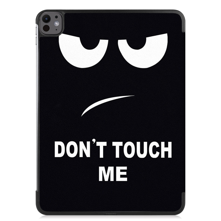 For iPad Pro 13 2024 Custer Painted 3-Fold Holder Smart Leather Tablet Case(Big Eyes ME) - iPad Pro 13 2024 Cases by PMC TechLife | Online Shopping South Africa | PMC TechLife | Buy Now Pay Later Mobicred