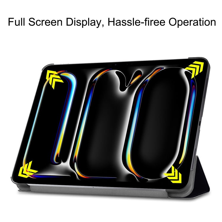 For iPad Pro 13 2024 Custer Painted 3-Fold Holder Smart Leather Tablet Case(Big Eyes ME) - iPad Pro 13 2024 Cases by PMC TechLife | Online Shopping South Africa | PMC TechLife | Buy Now Pay Later Mobicred