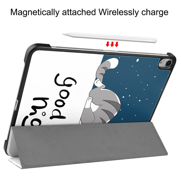 For iPad Air 13 2025 / 2024 Custer Painted 3-Fold Holder Smart Leather Tablet Case(Lazy Cat) - iPad Air 13 2025 / 2024 Cases by PMC TechLife | Online Shopping South Africa | PMC TechLife | Buy Now Pay Later Mobicred