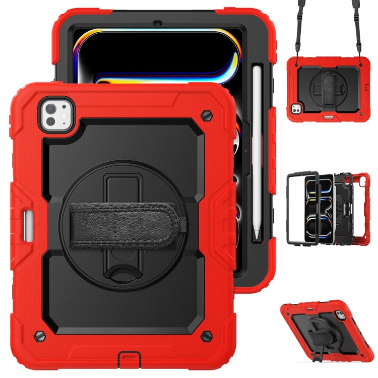 For iPad Pro 11 2024 Silicone Hybrid PC Tablet Protective Case(Red+Black) - iPad Pro 11 2024 Cases by PMC TechLife | Online Shopping South Africa | PMC TechLife | Buy Now Pay Later Mobicred