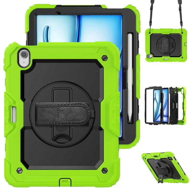 For iPad Air 11 2024 / Air 11 2025 Silicone Hybrid PC Tablet Protective Case(Black+Yellow Green) - free shipping - PMC TechLife - Order now!