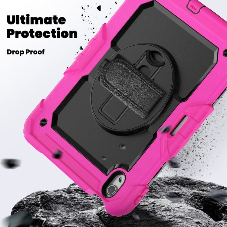 For iPad Air 11 2024 Silicone + PC Tablet Protective Case(Black+Rose Red) - iPad Air 11 2024 Cases by PMC TechLife | Online Shopping South Africa | PMC TechLife | Buy Now Pay Later Mobicred