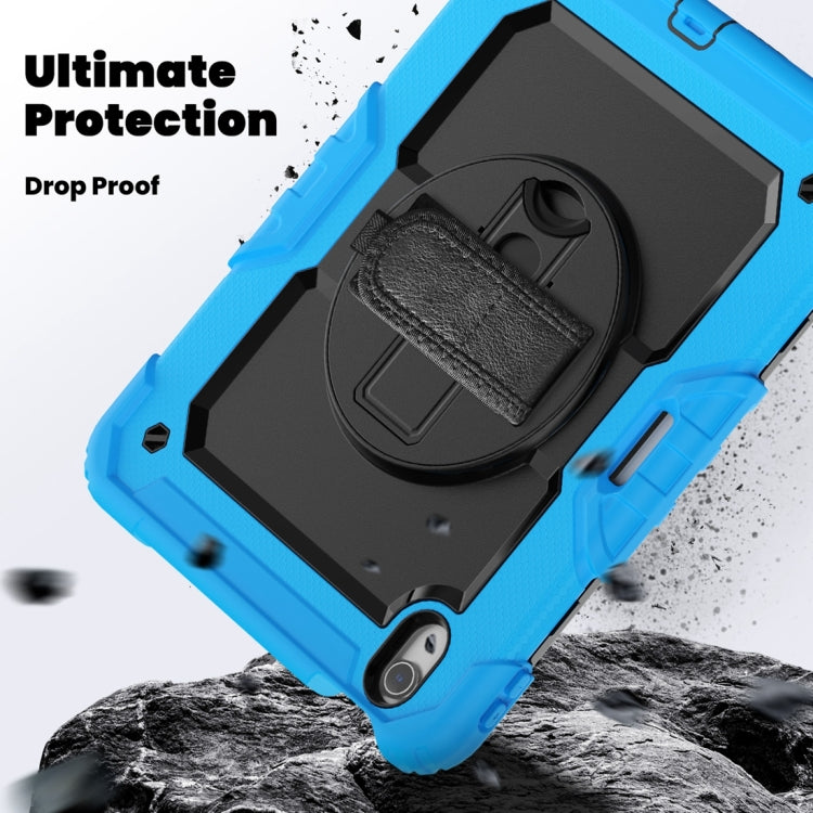 For iPad Air 11 2024 / Air 11 2025 Silicone Hybrid PC Tablet Protective Case(Black+Light Blue) - iPad Air 11 2025 / 2024 Cases by PMC TechLife | Online Shopping South Africa | PMC TechLife | Buy Now Pay Later Mobicred
