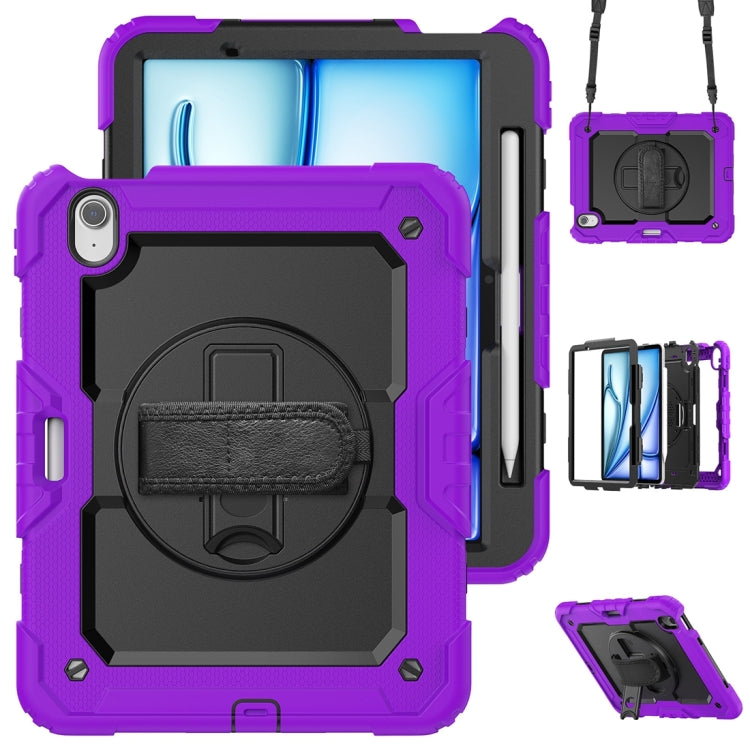 For iPad Air 11 2024 / Air 11 2025 Silicone Hybrid PC Tablet Protective Case(Purple+Black) - free shipping - PMC TechLife - Order now!