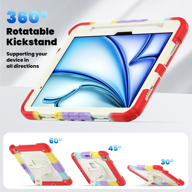 For iPad Air 11 2024 Silicone + PC Tablet Protective Case(Rainbow Red) - iPad Air 11 2024 Cases by PMC TechLife | Online Shopping South Africa | PMC TechLife | Buy Now Pay Later Mobicred
