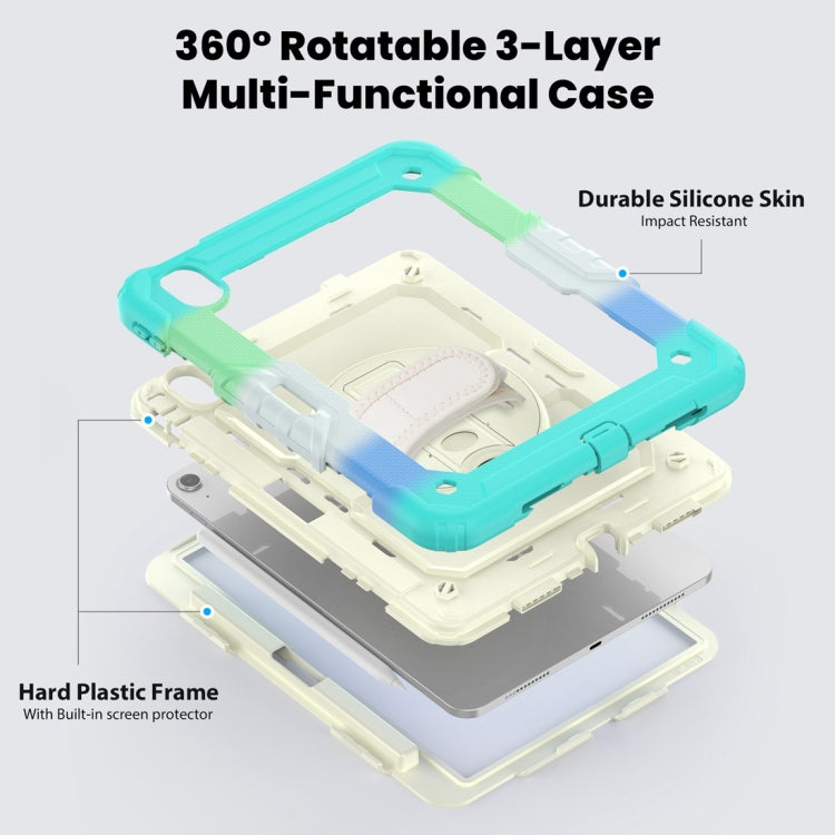 For iPad Air 11 2024 / Air 11 2025 Silicone Hybrid PC Tablet Protective Case(Rainbow Blue) - iPad Air 11 2025 / 2024 Cases by PMC TechLife | Online Shopping South Africa | PMC TechLife | Buy Now Pay Later Mobicred