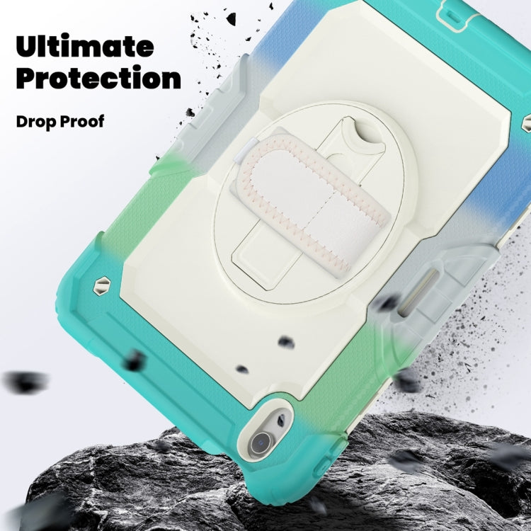 For iPad Air 11 2024 / Air 11 2025 Silicone Hybrid PC Tablet Protective Case(Rainbow Blue) - iPad Air 11 2025 / 2024 Cases by PMC TechLife | Online Shopping South Africa | PMC TechLife | Buy Now Pay Later Mobicred