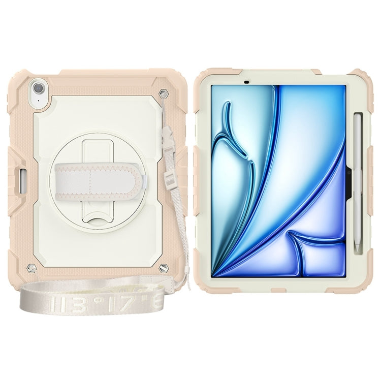 For iPad Air 11 2024 / Air 11 2025 Silicone Hybrid PC Tablet Protective Case(Cream+Rose Gold) - iPad Air 11 2025 / 2024 Cases by PMC TechLife | Online Shopping South Africa | PMC TechLife | Buy Now Pay Later Mobicred