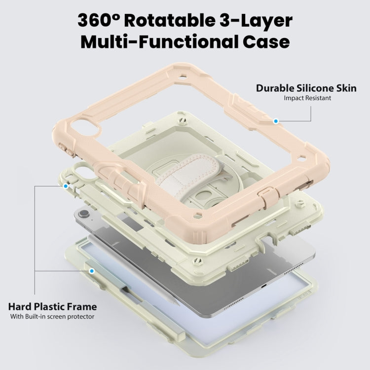 For iPad Air 11 2024 / Air 11 2025 Silicone Hybrid PC Tablet Protective Case(Cream+Rose Gold) - iPad Air 11 2025 / 2024 Cases by PMC TechLife | Online Shopping South Africa | PMC TechLife | Buy Now Pay Later Mobicred