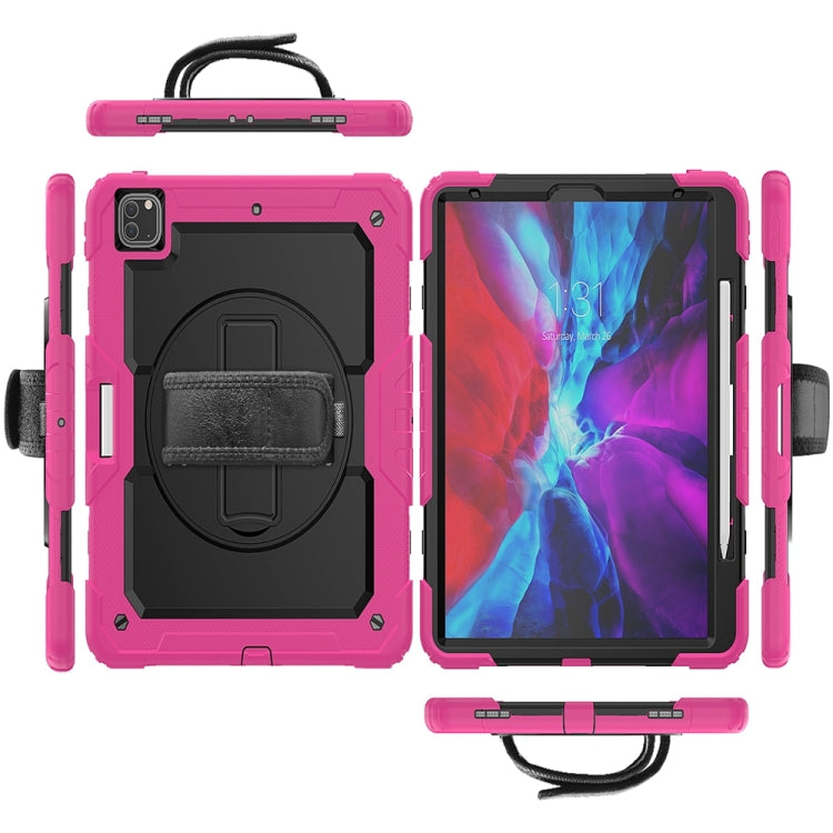 For iPad Pro 13 2024 Silicone + PC Tablet Protective Case(Black+Rose Red) - iPad Pro 13 2024 Cases by PMC TechLife | Online Shopping South Africa | PMC TechLife | Buy Now Pay Later Mobicred