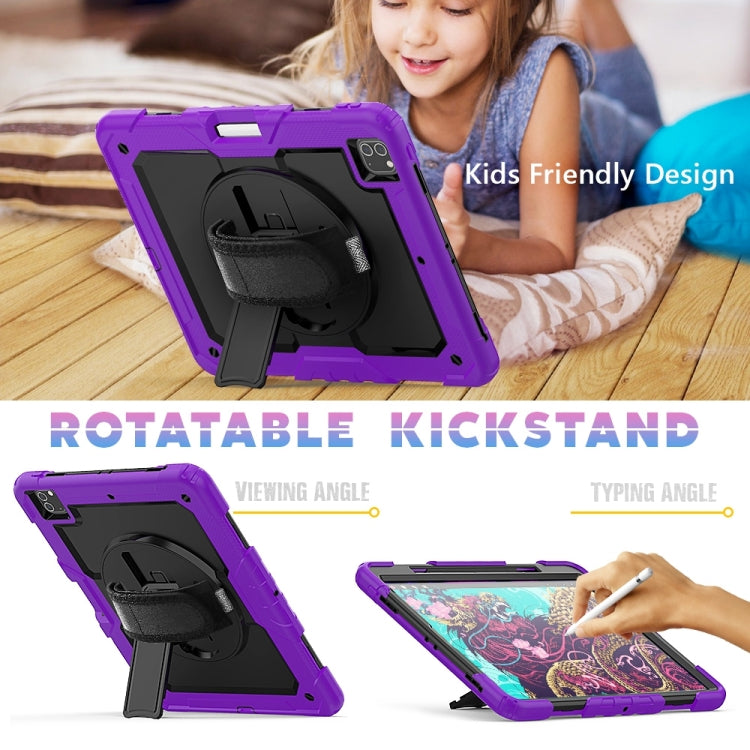 For iPad Pro 13 2024 Silicone + PC Tablet Protective Case(Purple+Black) - iPad Pro 13 2024 Cases by PMC TechLife | Online Shopping South Africa | PMC TechLife | Buy Now Pay Later Mobicred