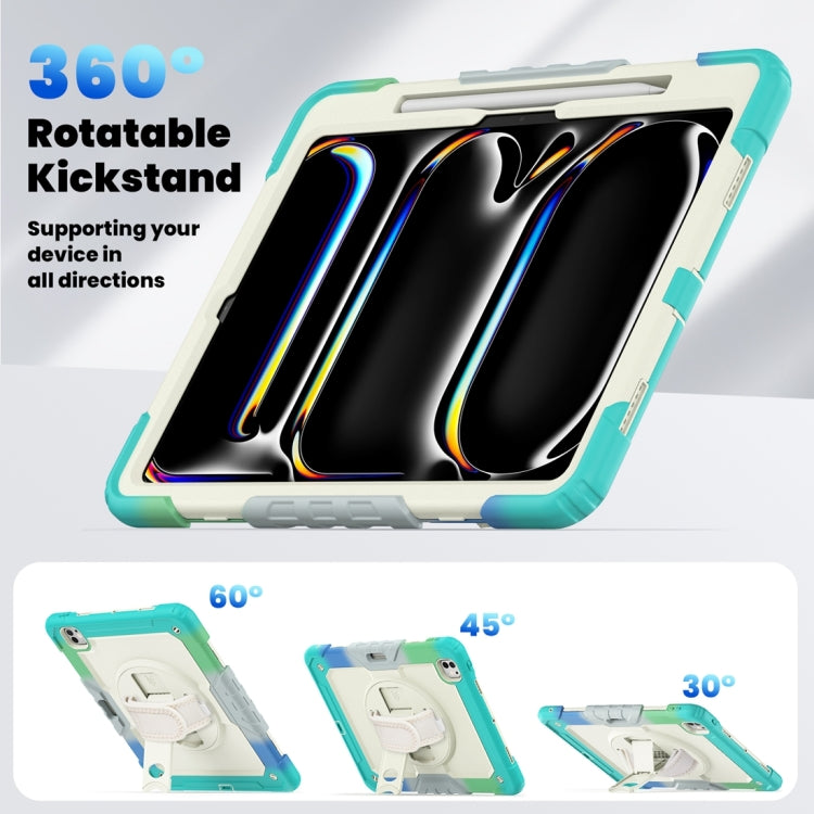 For iPad Pro 13 2024 Silicone Hybrid PC Tablet Protective Case(Rainbow Blue) - free shipping - PMC TechLife - Order now!