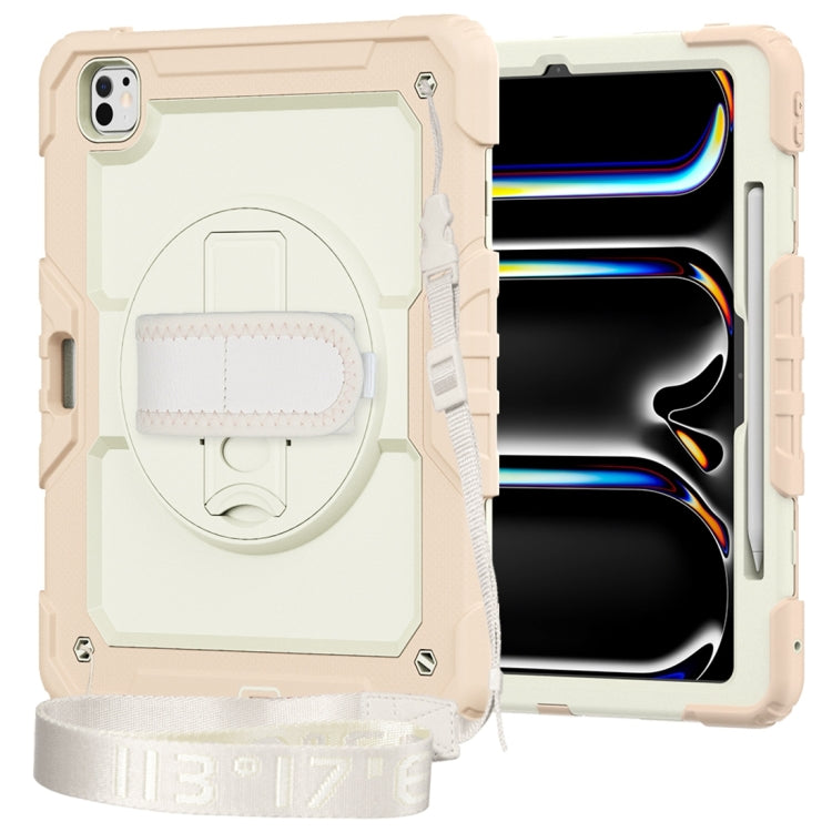 For iPad Pro 13 2024 Silicone Hybrid PC Tablet Protective Case(Cream+Rose Gold) - iPad Pro 13 2024 Cases by PMC TechLife | Online Shopping South Africa | PMC TechLife | Buy Now Pay Later Mobicred