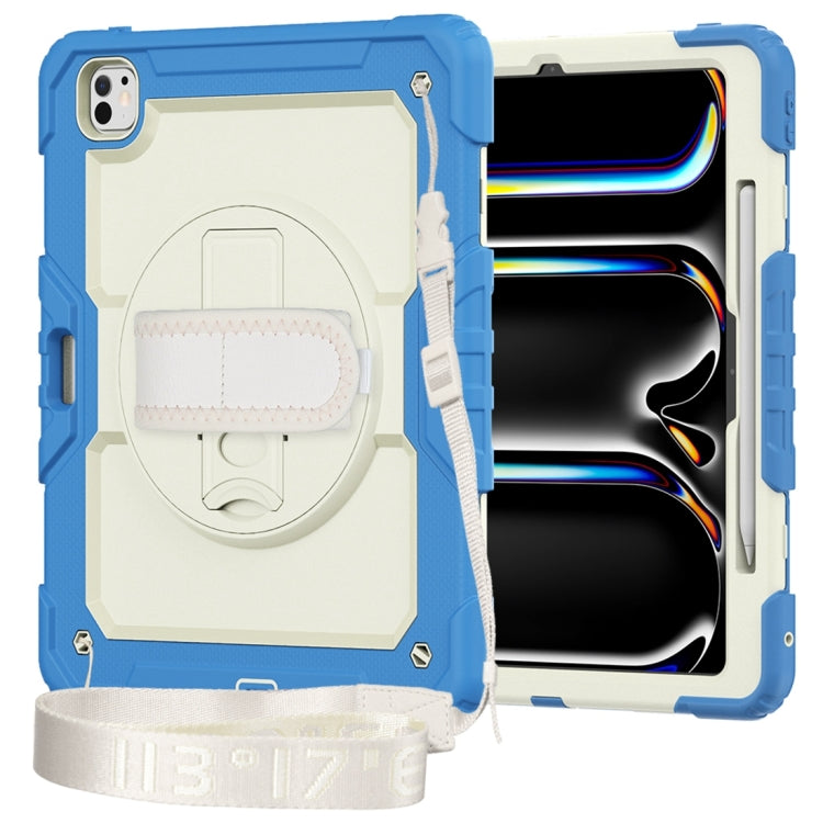 For iPad Pro 13 2024 Silicone + PC Tablet Protective Case(Cream+Navy Blue) - iPad Pro 13 2024 Cases by PMC TechLife | Online Shopping South Africa | PMC TechLife | Buy Now Pay Later Mobicred