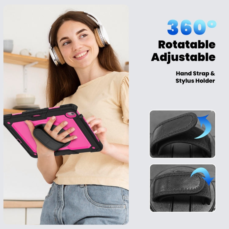 For iPad Air 13 2024 / Air 13 2025 Silicone Hybrid PC Tablet Protective Case(Rose Red+Black) - free shipping - PMC TechLife - Order now!